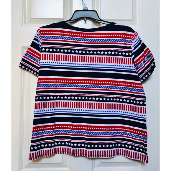 ALFRED DUNNER WOMEN'S TOP SIZE XL STRIPE PATRIOTIC,4 OF JULY, PULL OVER, KNIT - Picture 6 of 6